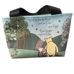 Winnie the Pooh Pastel Scenic Tote Bag - Light Blue EUC 8JT